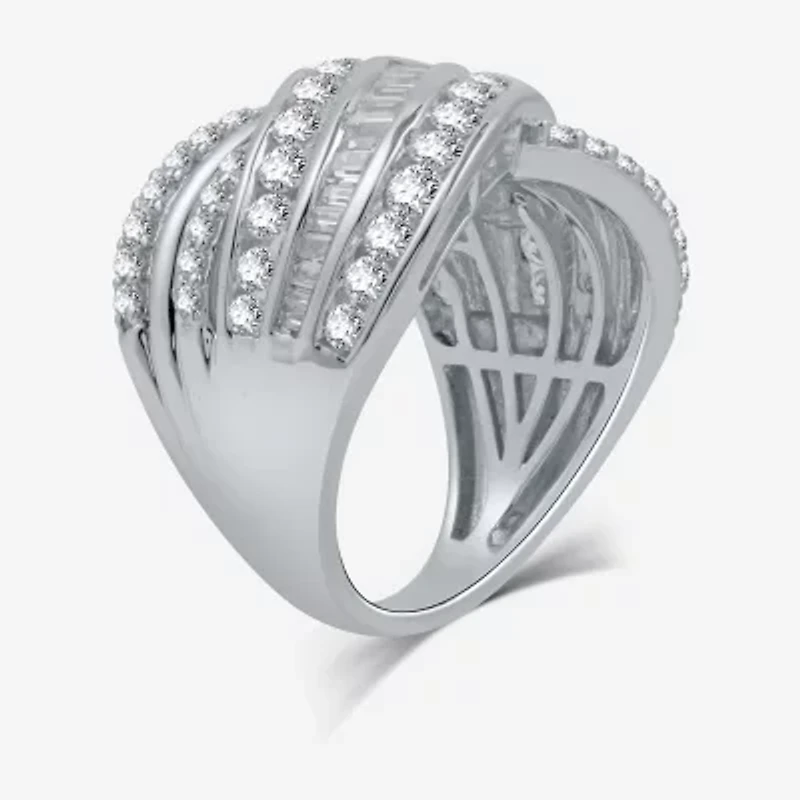 (H-I / I1) Womens 2 CT. T.W. Lab Grown White Diamond 10K Gold Band