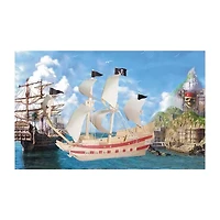 Puzzled Pirate Ship Natural Wood Puzzle