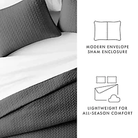 Casual Comfort Premium Ultra Soft Herringbone Pattern Quilted Coverlet Set