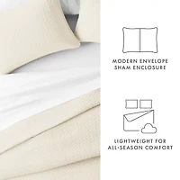 Casual Comfort Premium Ultra Soft Herringbone Pattern Quilted Coverlet Set