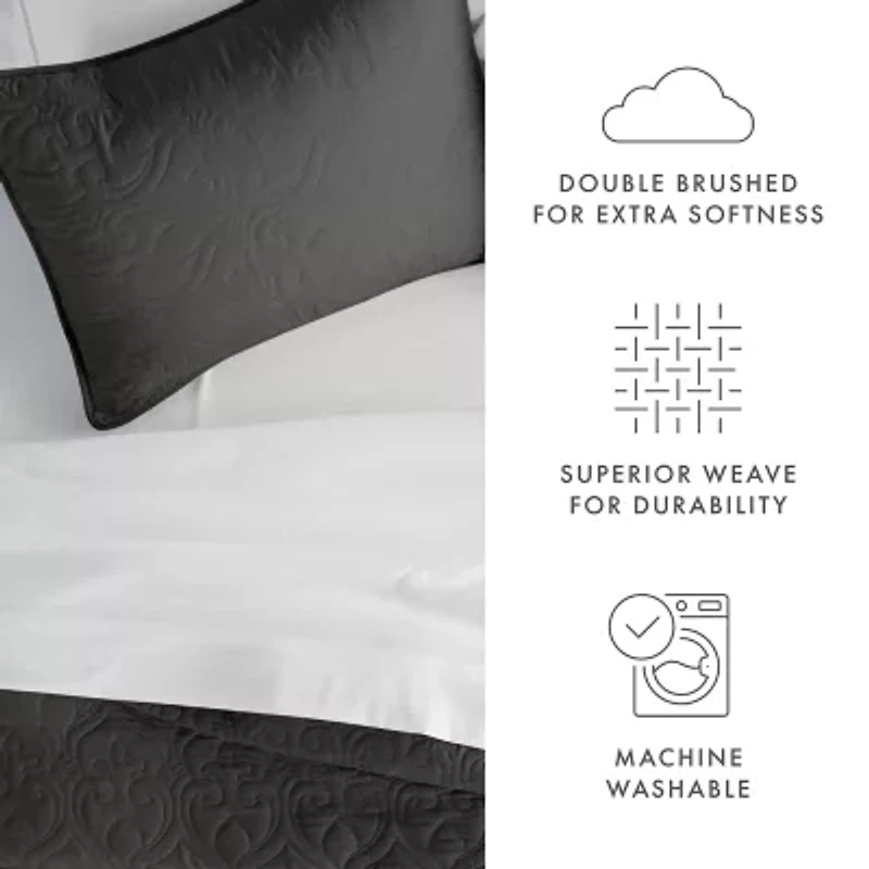 Casual Comfort Premium Ultra Soft Damask Pattern Quilted Coverlet Set