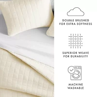 Casual Comfort Premium Ultra Soft Square Pattern Quilted Coverlet Set