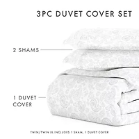 Casual Comfort Premium Ultra Soft 3-pc. Coarse Paisley Print Duvet Cover Set