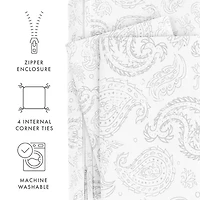 Casual Comfort Premium Ultra Soft 3-pc. Coarse Paisley Print Duvet Cover Set