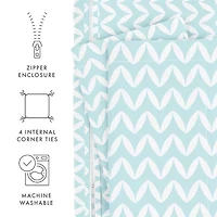 Casual Comfort Premium Ultra Soft 3-pc. Puffed Chevron Print Duvet Cover Set