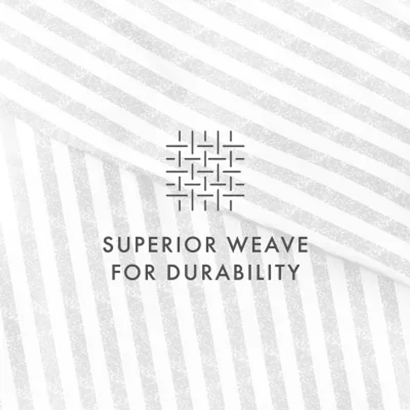 Casual Comfort Premium Ultra Soft Puffed Rugged Stripes Duvet Cover Set