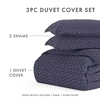 Casual Comfort Premium Ultra Soft Midnight Blossoms  Duvet Cover Set