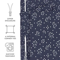 Casual Comfort Premium Ultra Soft Midnight Blossoms  Duvet Cover Set