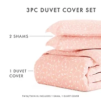 Casual Comfort Premium Ultra Soft Pink Buds Duvet Cover Set