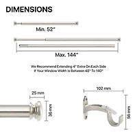 Deco Window Basics Endcap 1 IN Curtain Rod