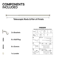 Deco Window Basics Endcap 1 IN Curtain Rod