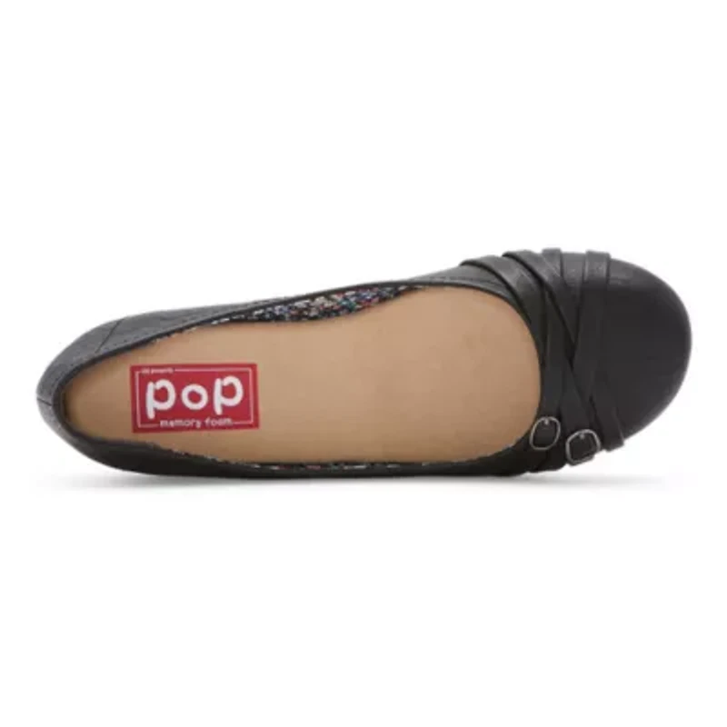 Pop Nelly Womens Closed Toe Ballet Flats