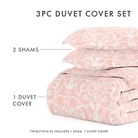 Casual Comfort Romantic Damask Pattern Oversized Duvet Cover Set