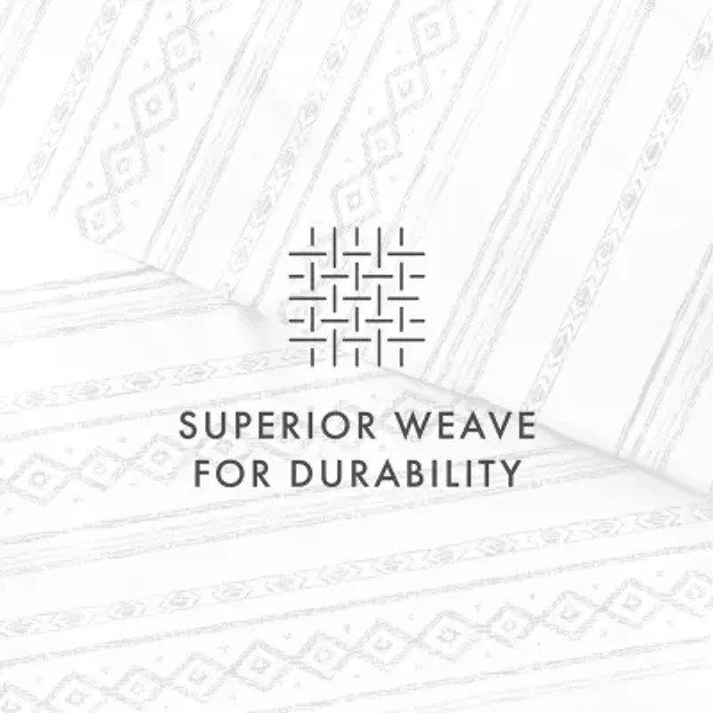 Casual Comfort Geo Threads Pattern Oversized Duvet Cover Set