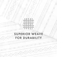 Casual Comfort Geo Threads Pattern Oversized Duvet Cover Set