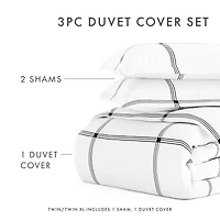 Casual Comfort Grid Patterned Duvet Cover Set