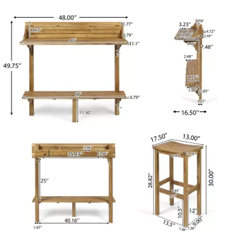Carribean 3-pc. Bar Set