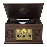 Victor state 7-in-1 espresso wood music Turntable