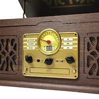 Victor state 7-in-1 espresso wood music Turntable
