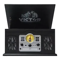 Victor 7-in-1 graphite wood music Turntable