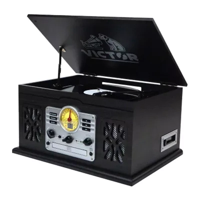 Victor 7-in-1 graphite wood music Turntable