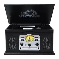 Victor 7-in-1 graphite wood music Turntable