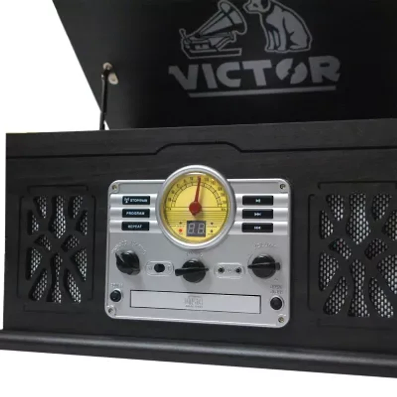 Victor 7-in-1 graphite wood music Turntable