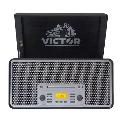 Victor monument 8-in-1 graphite wood music Turntable