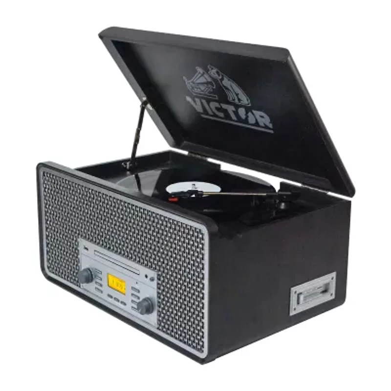 Victor monument 8-in-1 graphite wood music Turntable