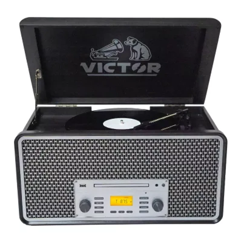 Victor monument 8-in-1 graphite wood music Turntable