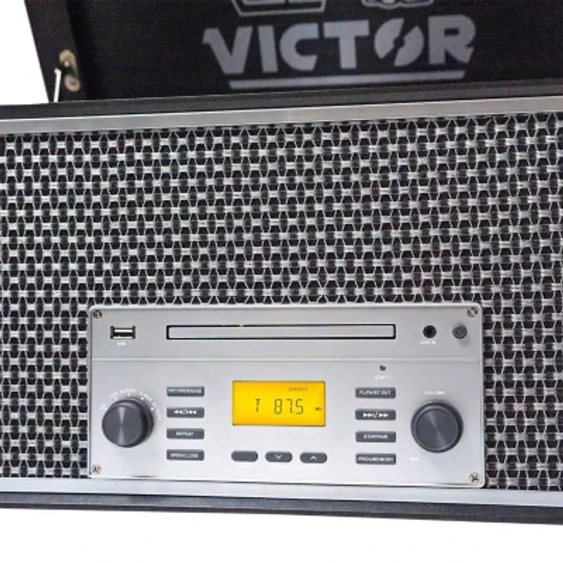 Victor monument 8-in-1 graphite wood music Turntable