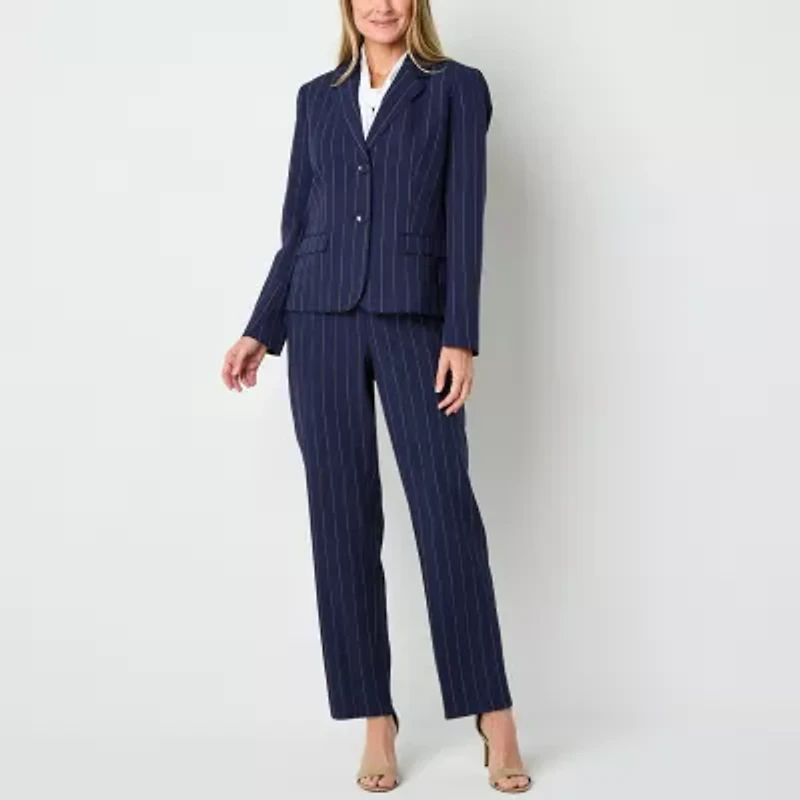 Black Label by Evan-Picone Pinstripe Womens Straight Fit Suit Pant