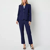 Black Label by Evan-Picone Womens Straight Fit Straight Suit Pant