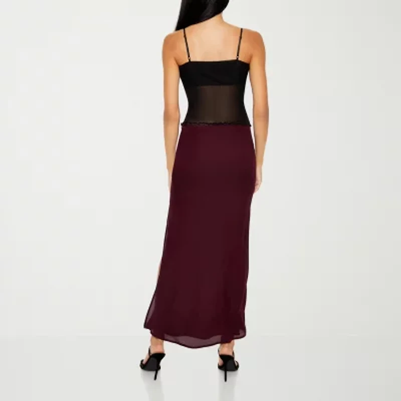 Forever 21 Womens High Rise Long Juniors Flared Skirt