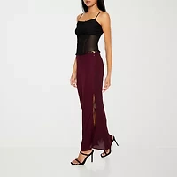 Forever 21 Womens High Rise Long Juniors Flared Skirt