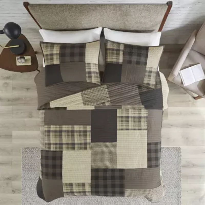 Woolrich Winter Hills Oversized Cotton 3pc Quilt Set