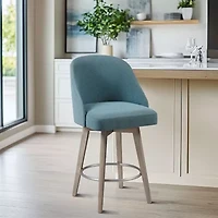 Madison Park Walsh Counter Stool Height Upholstered Swivel Bar