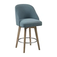 Madison Park Walsh Counter Stool Height Upholstered Swivel Bar
