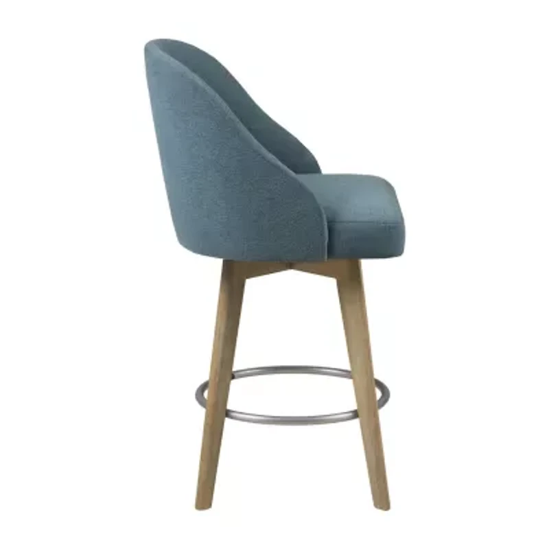 Madison Park Walsh Counter Stool Height Upholstered Swivel Bar