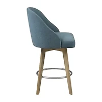 Madison Park Walsh Counter Stool Height Upholstered Swivel Bar
