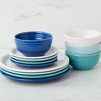 Fiesta Classic Rim Coastal Blues 12-pc. Dinnerware Set