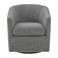 Madison Park Memo Living Room Collection Swivel Upholstered Armchair