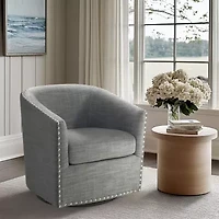 Madison Park Memo Living Room Collection Swivel Upholstered Armchair