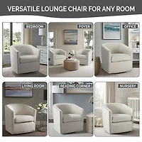 Madison Park Memo Living Room Collection Swivel Upholstered Armchair