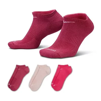 Nike Everyday Plus Cushion Unisex Adult Multi-Pack 3 Pair No Show Socks