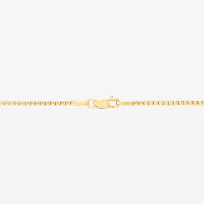 Womens 14K Gold 18 Inch Box Chain Necklace