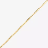 Made in Italy Womens 14K Gold Inch Box Chain Necklace