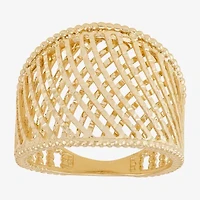 Made Italy Womens 20.5MM 14K Gold Band