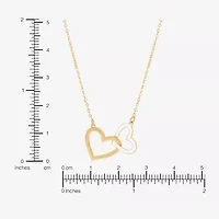 Gold Addiction Womens 10K Gold Heart 18 Inch Pendant Necklace