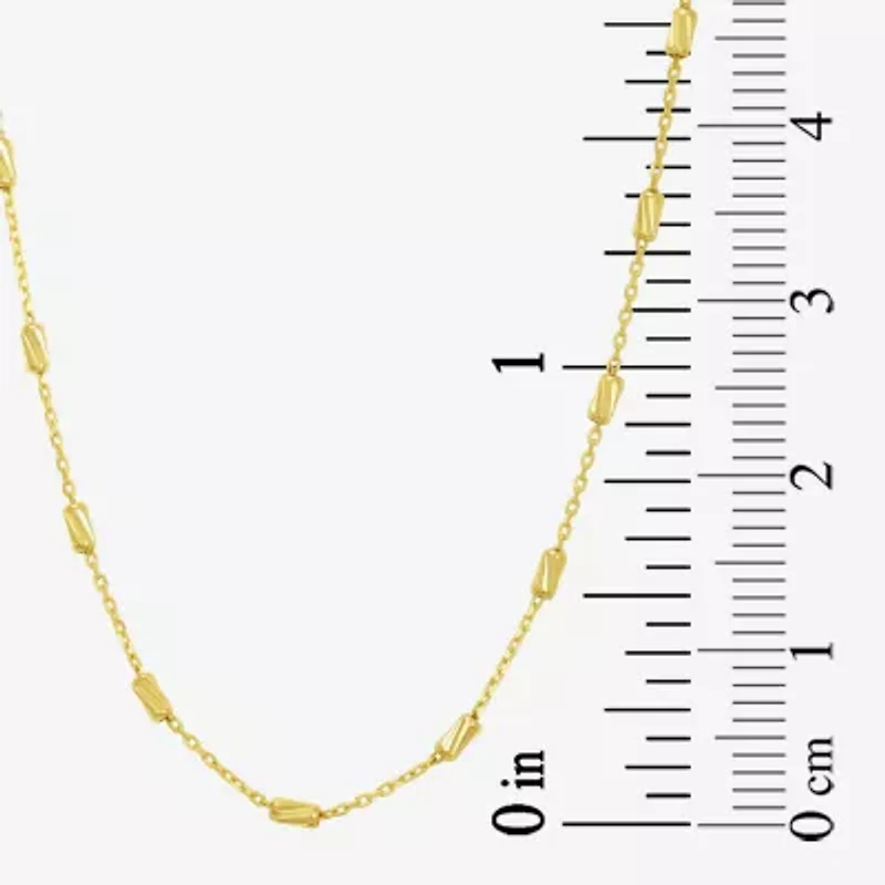 Gold Addiction Womens 10K Gold 18 Inch Link Chain Necklace
